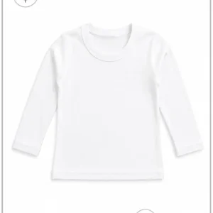 Camisola Interior Infantil Unissexo 100% Algodão com Carda | Sem Costuras Laterais