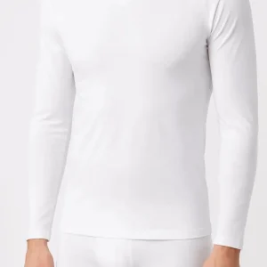 Camisola interior homem decote bico algodão