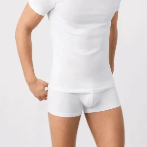 Camisola interior homem manga curta algodão