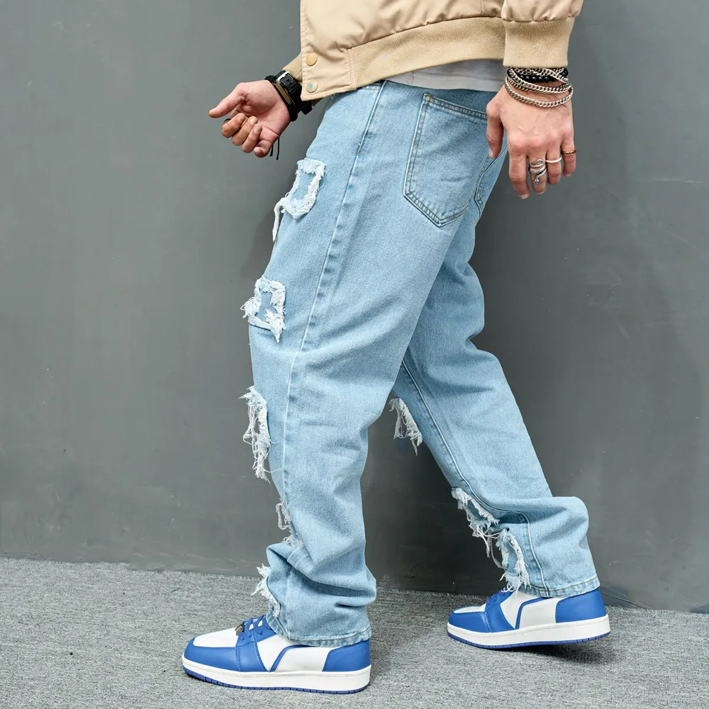Calça Jeans Rasgada Cortes Retos - STREAKER - Image 6