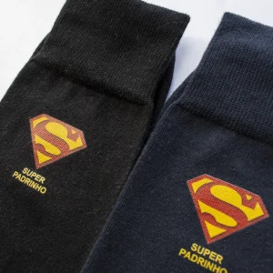 Meias Super Padrinho ❤️ em Algodão Macio – Oferta Envelope “Super Padrinho” | Sem Costura na Biqueira